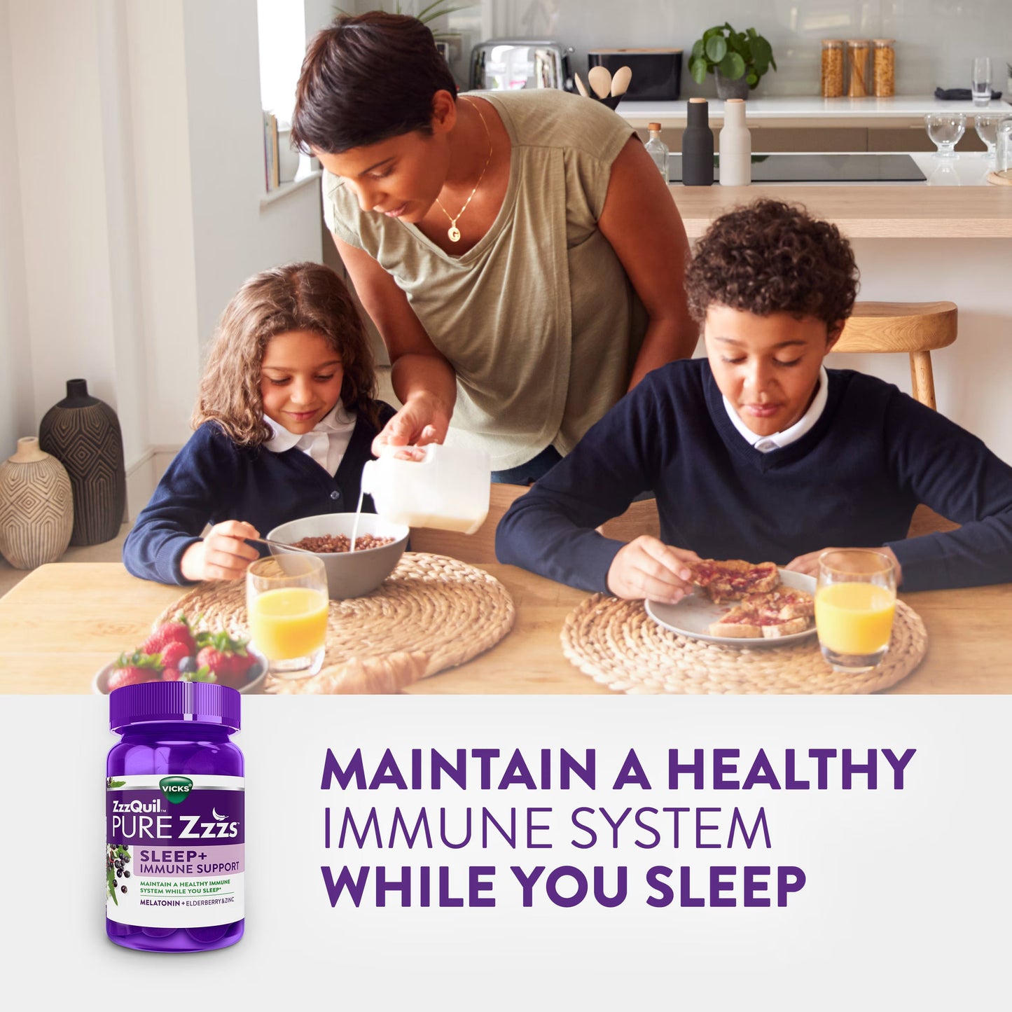 ZzzQuil PURE Zzzs Sleep+ Immune Support Melatonin Gummies