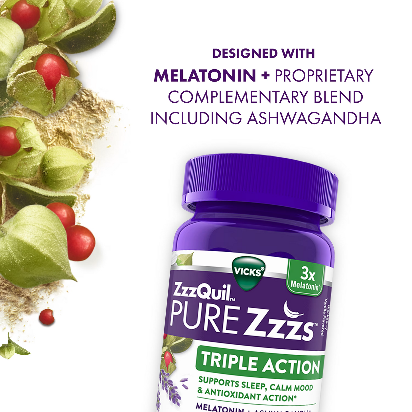 ZzzQuil PURE Zzzs Triple Action Melatonin Gummies