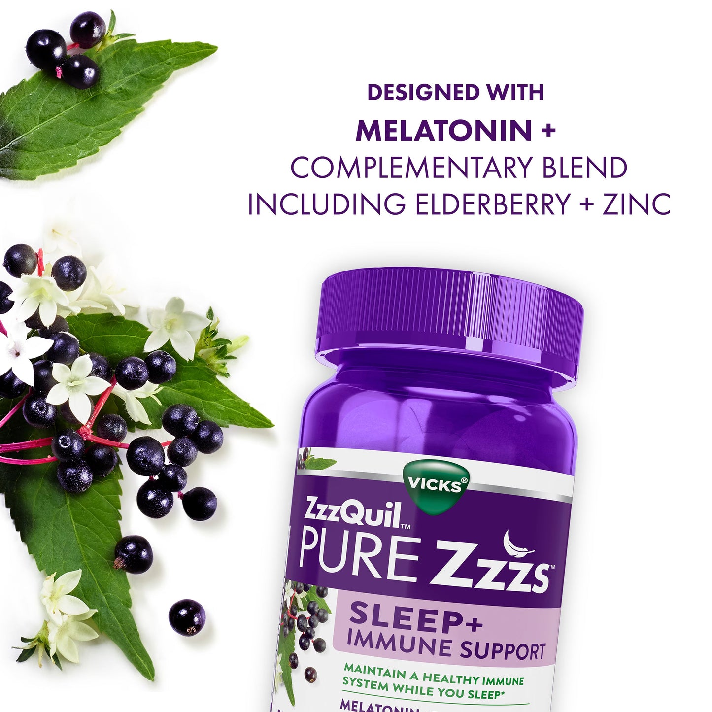 ZzzQuil PURE Zzzs Sleep+ Immune Support Melatonin Gummies
